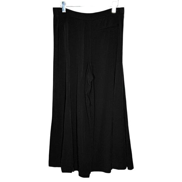 COS Womens Wide Leg Wool Blend Trouser Pants Cropped Pleated US14 Black - Picture 3 of 10